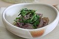 Mullet and angelica-tree shoot salad with soybean paste and mayonnaise dressing