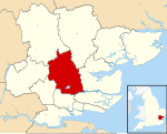 Chelmsford shown within Essex