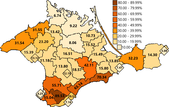 Percentage Krim-Tataren op de Krim (1939)