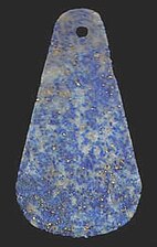 Lapis lazuli pendant from Mesopotamia (c. 2900 BC).