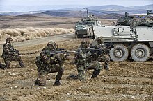 NZ Army soldiers with NZLAVs