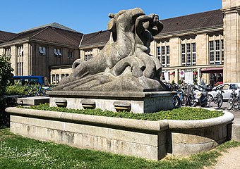 Northern fountain at the Basel Badischer Bahnhof