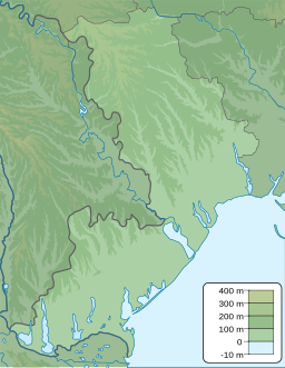 Location of a group of lagoons in Ukraine