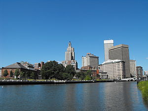 Providence skyline seen looking north over the Providence River