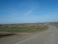 Entrance to the selo of Ust-Mosikha in Rebrikhinsky District