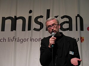 Dick Harrison på bokmässan 2006.