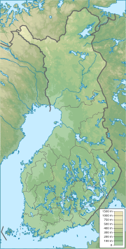 Kort der viser placeringen af Päijänne Nationalpark