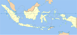 Yogyakartas läge på karta över Indonesien.