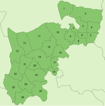 Verwaltungsgliederung von Middlesex