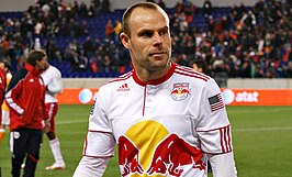 Lindpere met New York Red Bulls in 2011.