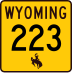 Wyoming Highway 223 marker