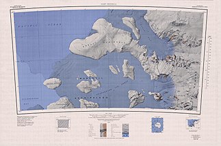 Topographische Karte mit dem Webster Bluff (rechts oben)