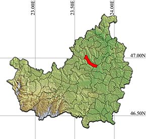 Localizarea comunei în județul Cluj