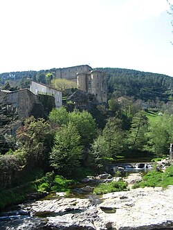 Slottet i Largentière