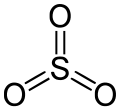 Structuurformule van zwaveltrioxide