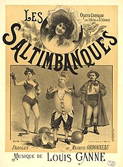 Affiche Les Saltimbanques Opéra-comique