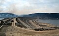 Rock-filled section of the dam in 2011