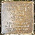 Stolperstein für Sophia Sanders