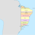 1534 Brasil según el Tratado de Tordesillas.