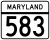 Maryland Route 583 marker