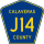 County Road J14 marker