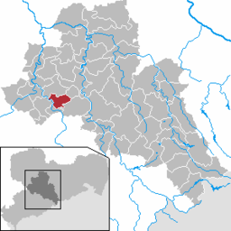 Läget för kommunen Claußnitz i Landkreis Mittelsachsen