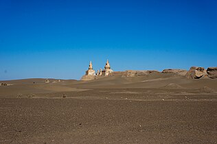 Remains of the city Khara-Khoto built in 1032. Located in Ejin Banner, Alxa League