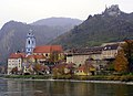 Town of Dürnstein with castle overlooking