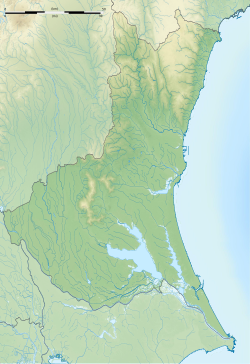 陸平貝塚の位置（茨城県内）