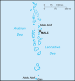 Mappa delle Maldive