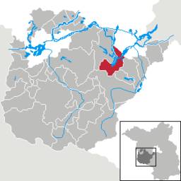 Läget för kommunen Schwielowsee i Landkreis Potsdam-Mittelmark
