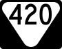 State Route 420 marker