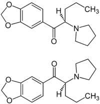 Strukturformel von Methylendioxypyrovaleron