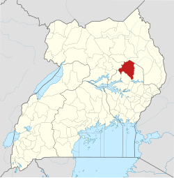 District location in Uganda