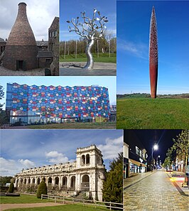 Een collage van Stoke-on-Trent