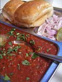 Pav Bhaji a popular fast food from Mumbai, Maharashtra