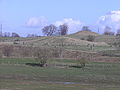 Bateau de pierre et tumulus à Gammel Lejre, capitale et lieu de règne de Skjöld.