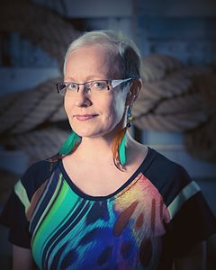 Johanna Sinisalo på Archipelacon i Mariehamn 2015.