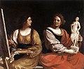 Guercino, Al·legoria de la Pintura i l'Escultura