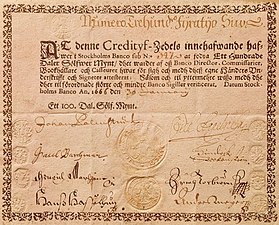 Stockholm Banco, sedel från 1666