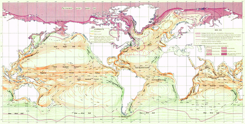 Ocean currents in 1943