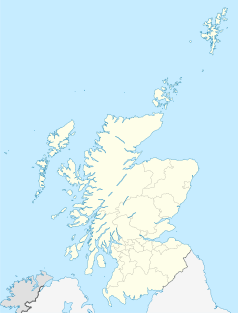 Mapa konturowa Szkocji, na dole po prawej znajduje się punkt z opisem „Jedburgh”