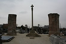 Vue des restes d'une église