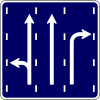 Arrow direction exclusive lane