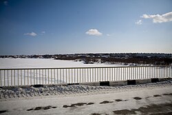 View of Nogliki from the bridge