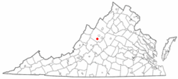 Location of Greenville, Virginia