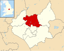 Shown within Leicestershire