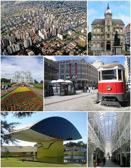 Een collage van Curitiba