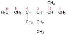 Strukturformel von 3-Ethyl-2,4-dimethylhexan