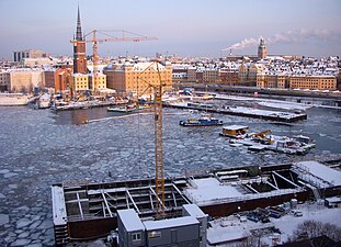 Bygget av Citybanan i Stockholm.